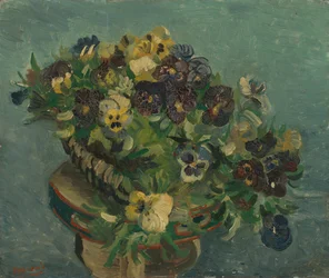 Basket of Pansies